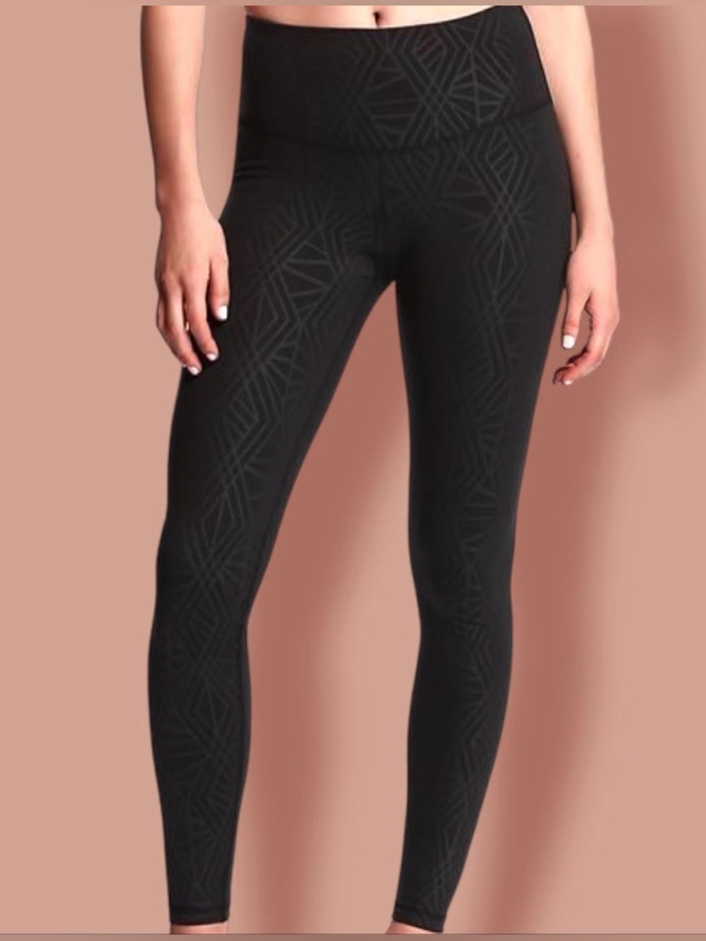 Old Navy Active Go Dry High Rise Compression Legging Black Pearl Geo - NWT